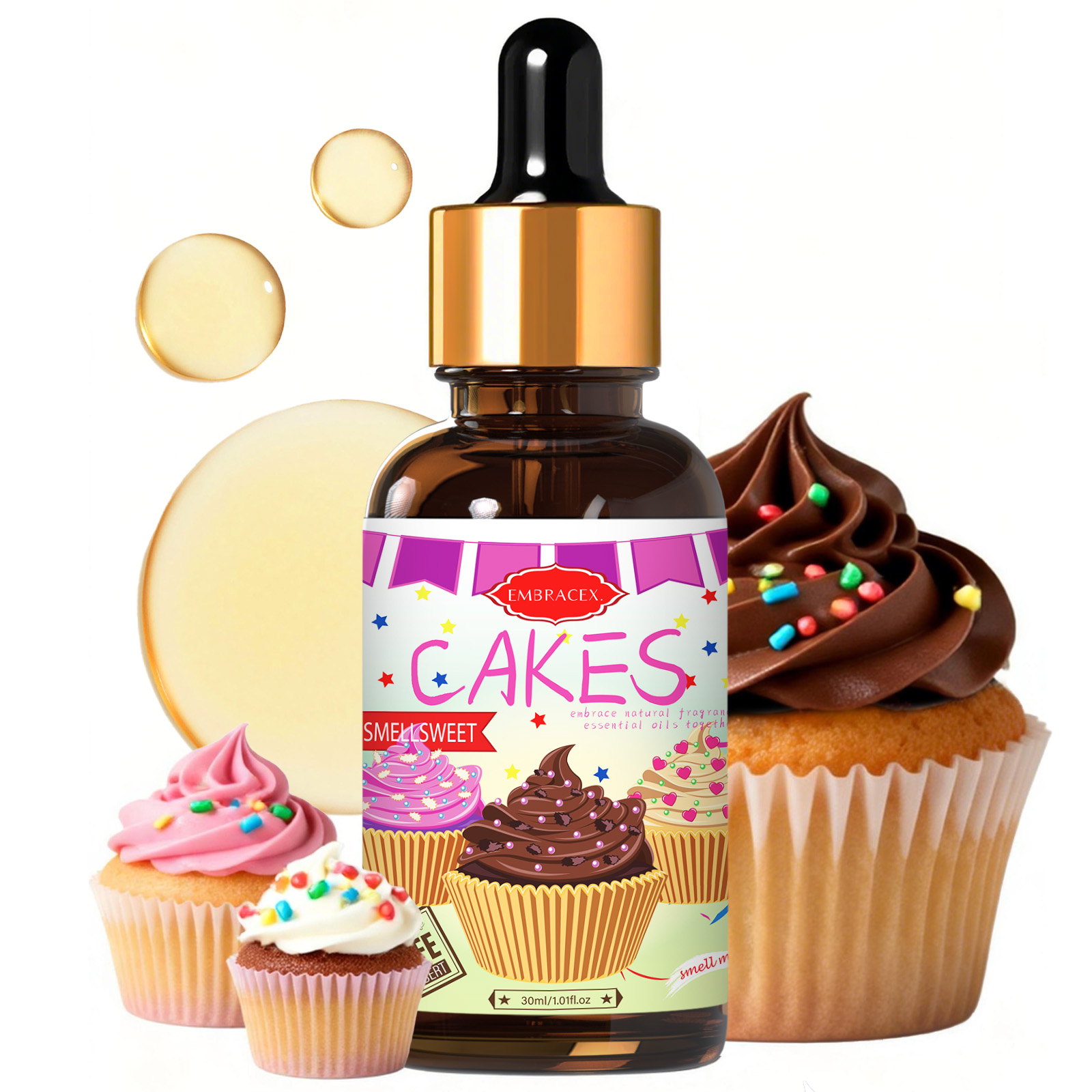 Candle Supplies Essential Oils - น้ำมันหอมระเหยเค้ก 30 มล. สำหรับรถยนต์, สำหรับเครื่องกระจายกลิ่น, โครงการ