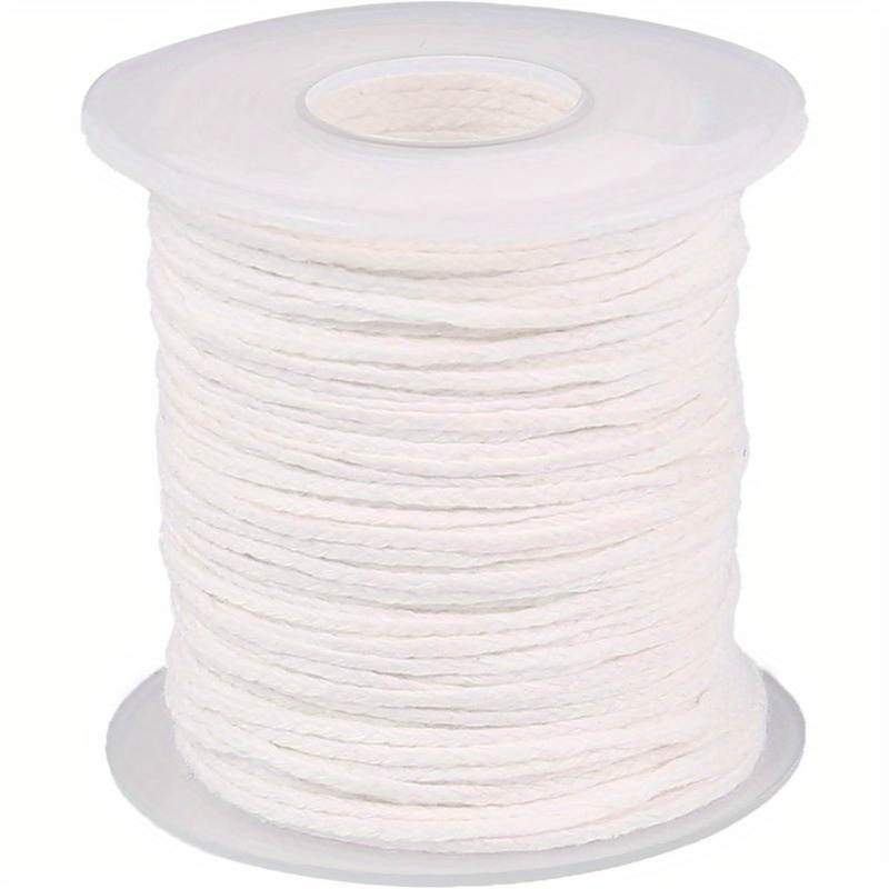 Candle Wax Scale - 1PC 61 เมตร/ม้วนเทียนสีขาว Wick เทียนผ้าฝ้ายทอ Wick